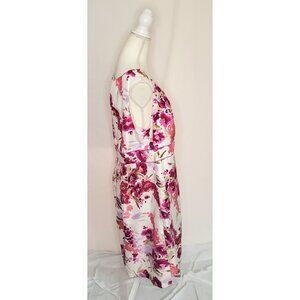 Studio 1 White Floral Sleeveless Midi Dress & Pink 3/4 Sleeve Blazer Jacket Set